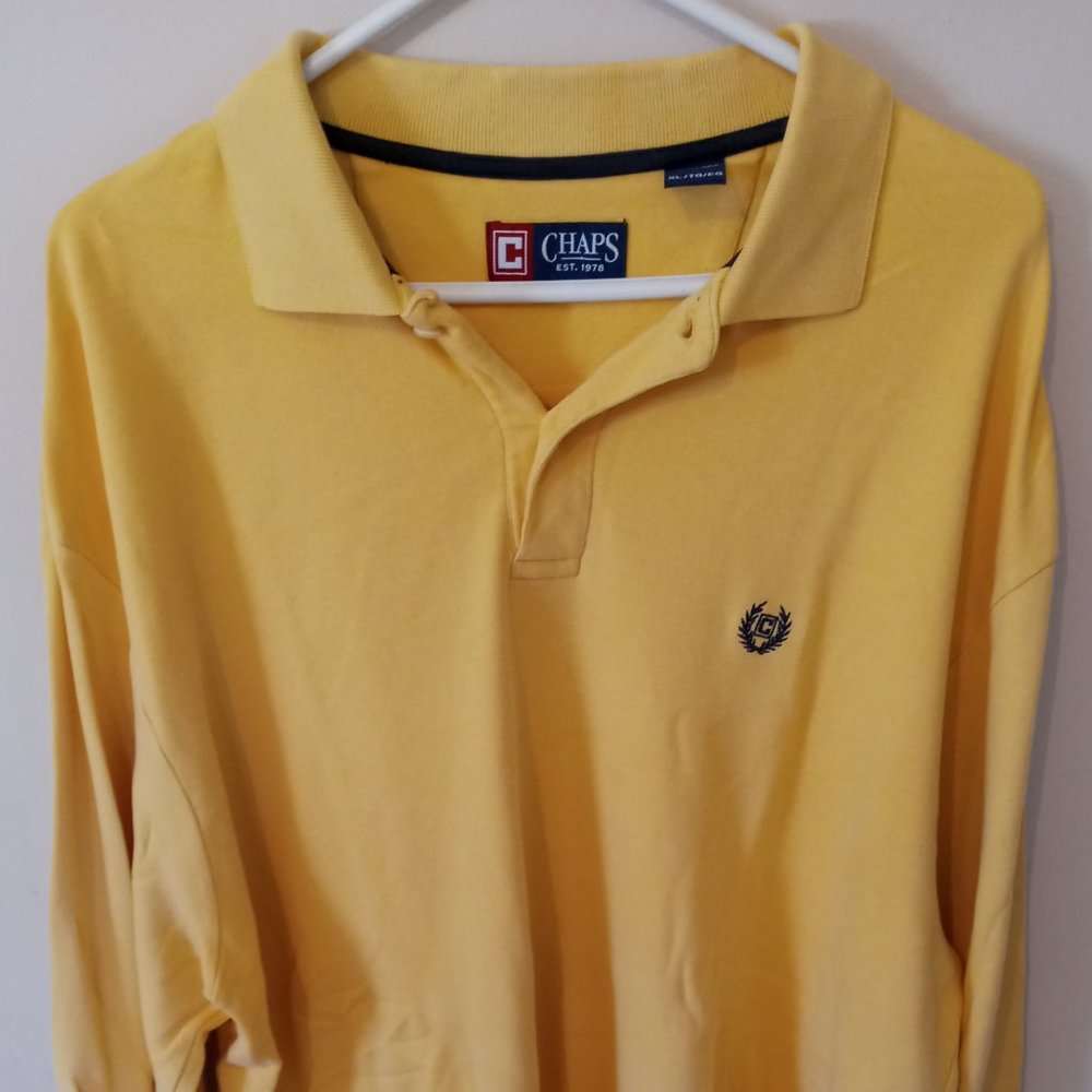 Chaps Mens XL Long Sleeve Polo